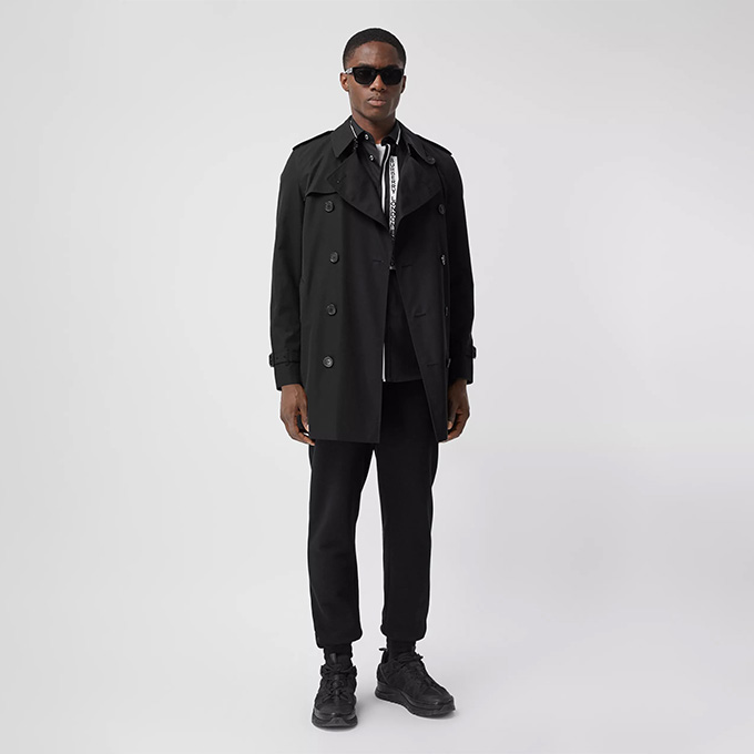 burberry wimbledon gabardine short tailored trench coat